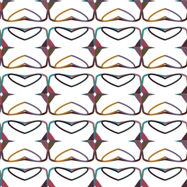 Geometrik şekilli kusursuz desen vektör çizimi