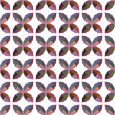 Geometrik şekilli kusursuz desen vektör çizimi