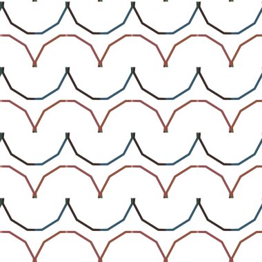 Geometrik şekilli kusursuz desen vektör çizimi