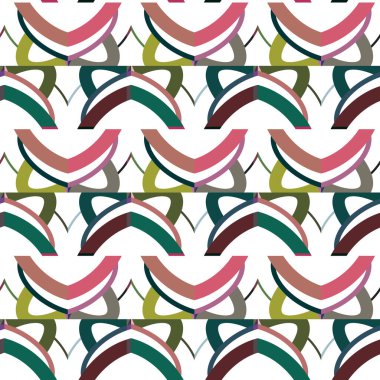 Geometrik şekilli kusursuz desen vektör çizimi