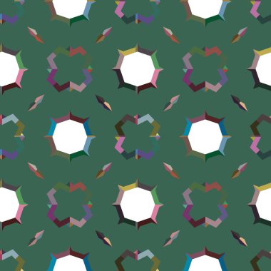 Geometrik şekilli kusursuz desen vektör çizimi