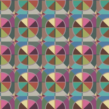 Geometrik şekilli kusursuz desen vektör çizimi