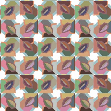 Geometrik şekilli kusursuz desen vektör çizimi