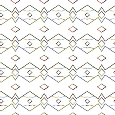 Geometrik şekilli kusursuz desen vektör çizimi
