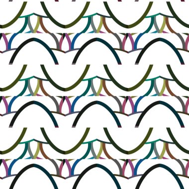 Geometrik şekilli kusursuz desen vektör çizimi