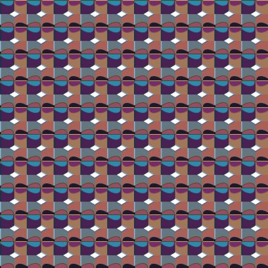 Geometrik şekilli kusursuz desen vektör çizimi