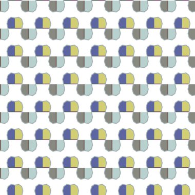 Geometrik şekilli kusursuz desen vektör çizimi