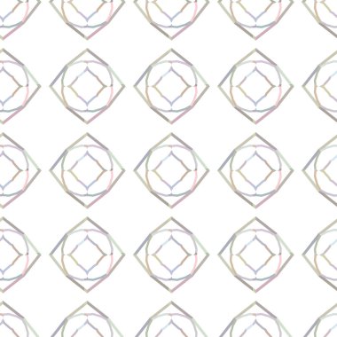 Geometrik şekilli kusursuz desen vektör çizimi