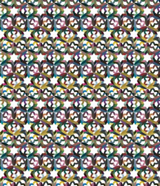 Geometrik şekilli kusursuz desen vektör çizimi