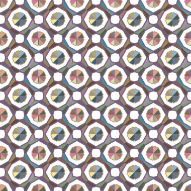 Geometrik şekilli kusursuz desen vektör çizimi