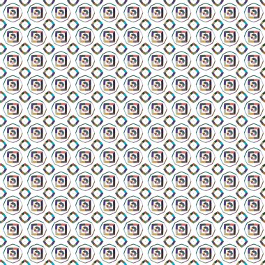 Geometrik şekilli kusursuz desen vektör çizimi