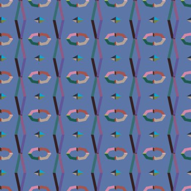 Geometrik şekilli kusursuz desen vektör çizimi