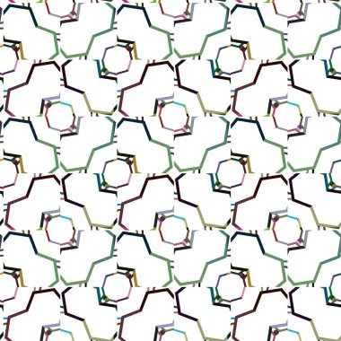 Geometrik şekilli kusursuz desen vektör çizimi