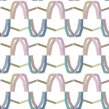 Geometrik şekilli kusursuz desen vektör çizimi