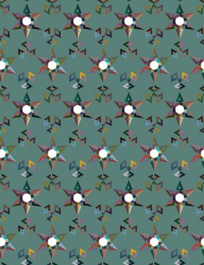 Geometrik şekilli kusursuz desen çizimi