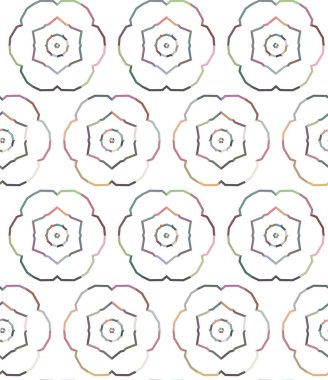 Geometrik şekilli kusursuz desen çizimi