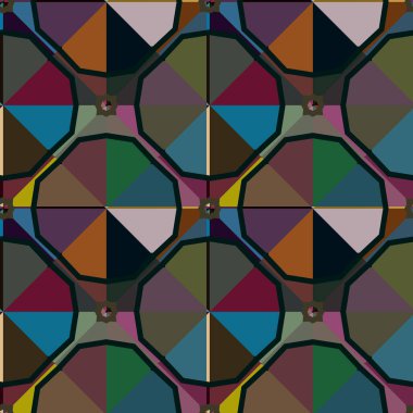 Geometrik şekilli kusursuz desen çizimi