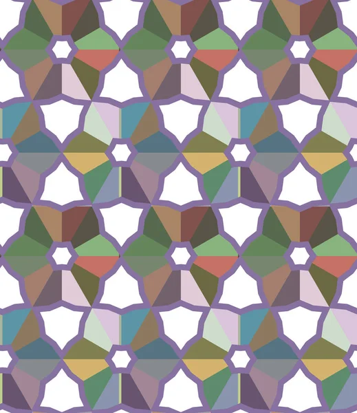 Seamless Pattern Geometric Shapes Illustration — Stock Vector