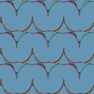 Geometrik şekilli kusursuz desen vektör çizimi