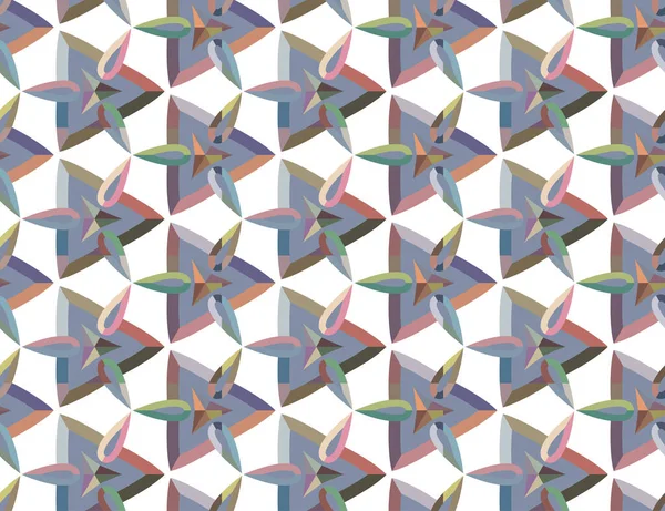 Abstraktes Kaleidoskop Stoff Nahtloser Hintergrund Vektorillustration — Stockvektor