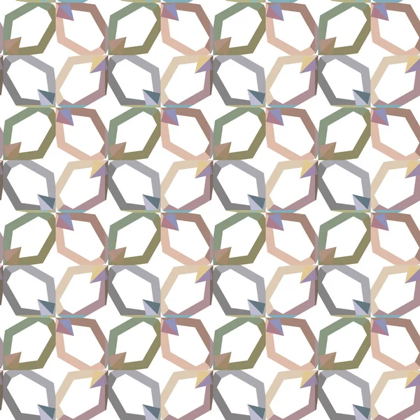 Απρόσκοπτη Μοτίβο Γεωμετρικά Σχήματα Διανυσματική Απεικόνιση — Διανυσματικό Αρχείο