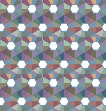 Geometrik şekilli kusursuz desen vektör çizimi