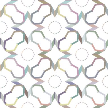 Geometrik şekilli kusursuz desen vektör çizimi