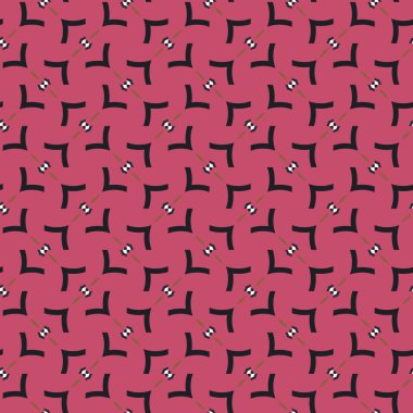 Geometrik şekilli kusursuz desen vektör çizimi