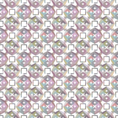 Geometrik şekilli kusursuz desen vektör çizimi