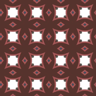 Geometrik şekilli kusursuz desen vektör çizimi