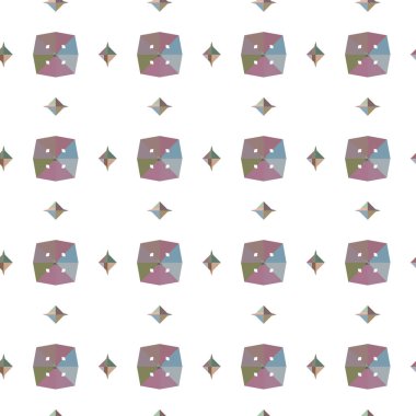 Geometrik şekilli kusursuz desen vektör çizimi