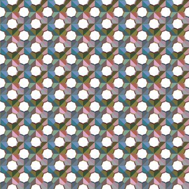 Geometrik şekilli kusursuz desen vektör çizimi