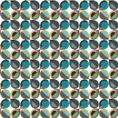 Geometrik şekilli kusursuz desen vektör çizimi