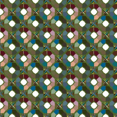 Geometrik şekilli kusursuz desen vektör çizimi