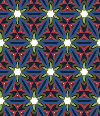 Geometrik şekilli kusursuz desen vektör çizimi