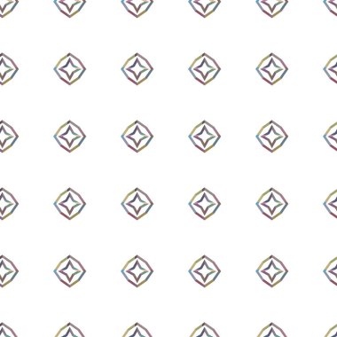 Geometrik şekilli kusursuz desen vektör çizimi