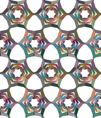 Geometrik şekilli kusursuz desen vektör çizimi
