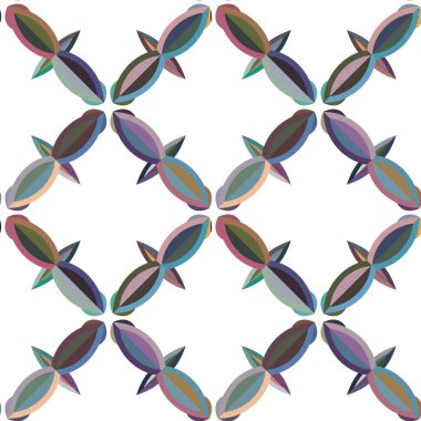 Geometrik şekilli kusursuz desen vektör çizimi