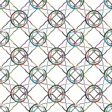 Geometrik şekilli kusursuz desen vektör çizimi