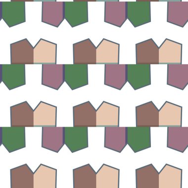 Geometrik şekilli kusursuz desen vektör çizimi