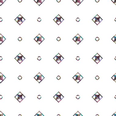 Geometrik şekilli kusursuz desen vektör çizimi