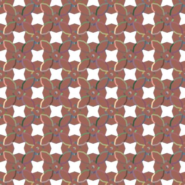 Geometrik şekilli kusursuz desen vektör çizimi