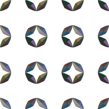 Geometrik şekilli kusursuz desen vektör çizimi