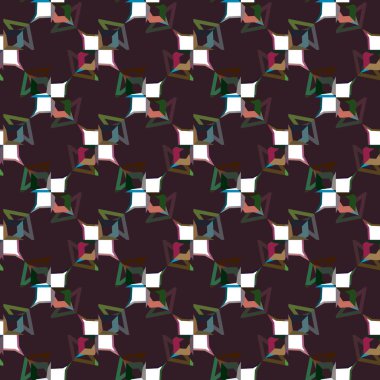 Geometrik şekilli kusursuz desen vektör çizimi