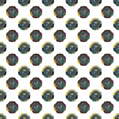 Geometrik şekilli kusursuz desen vektör çizimi