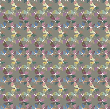 Geometrik şekilli kusursuz desen vektör çizimi