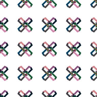 Geometrik şekilli kusursuz desen vektör çizimi