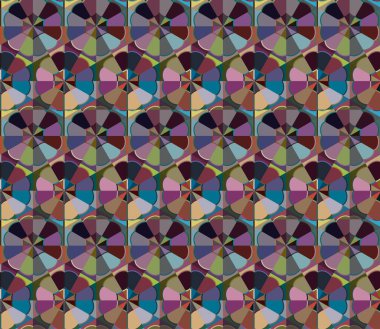 Geometrik şekilli kusursuz desen vektör çizimi