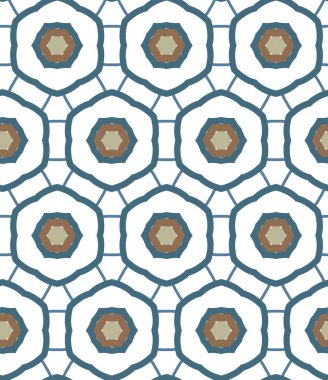 Geometrik şekilli kusursuz desen vektör çizimi