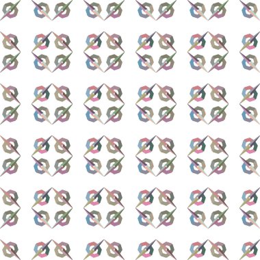 Geometrik şekilli kusursuz desen vektör çizimi